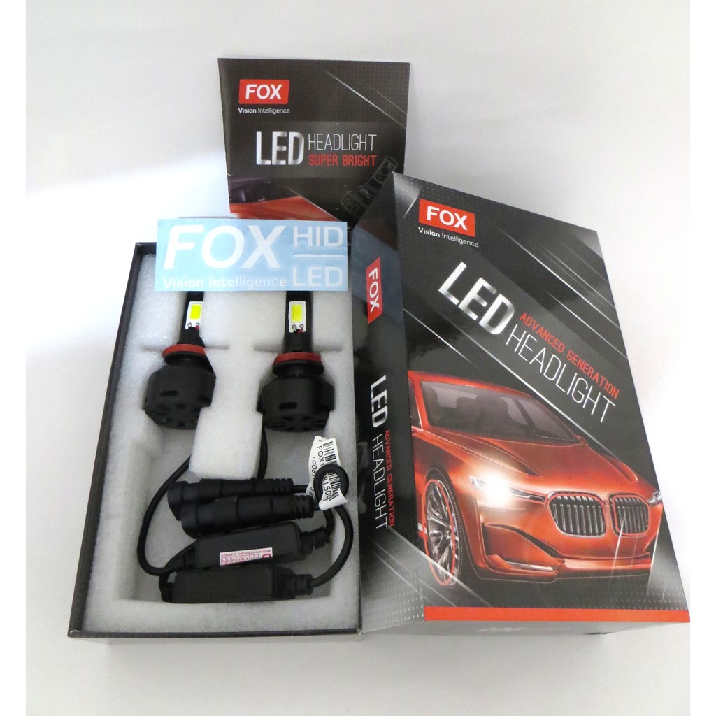 FOX LED 2nd GENERATION HB3, H7 Headlamp 5500-6500