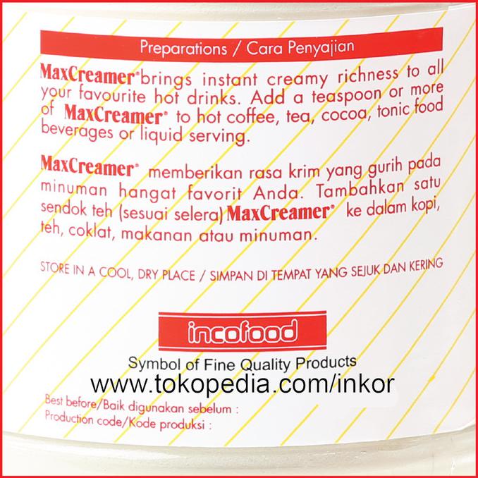 

[[BISA COD]] MAX CREAMER NON DAIRY CREAMER BOTOL KACA 500GR TERBARU Kode 303