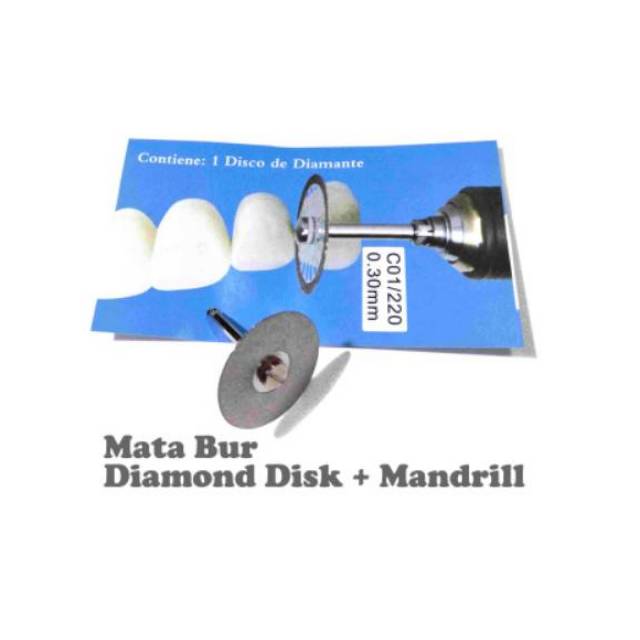 Mata bur diamond disk+mandril stick