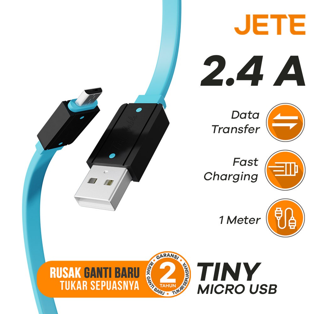 Kabel USB Micro Fast Charging JETE Tiny – Garansi Resmi 2 Tahun