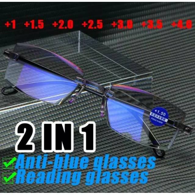KACAMATA BACA AUTO FOCUS , KACAMATA RIMLESS , BLURAY, ANTI RADIASI , KACAMATA PLUS , ANTI SINAR BIRU