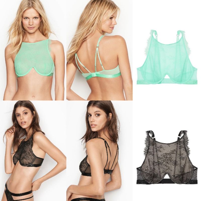 Victoria Secret Very Sexy Logo High-Neck Underwire Bra Size 34A 11145037