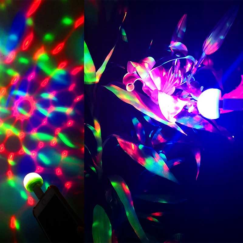 (BISA COD) RVOSTR Magic Ball Lampu LED RGB USB Atmospere DJ Light Sound Control