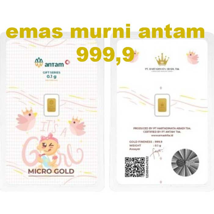 Emas Logam Mulia Antam 0.1Gram Asli