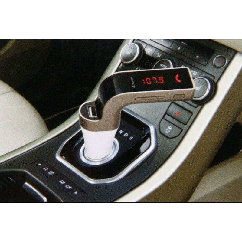 CAR G7 MODULATOR FM TRANSMITTER CHARGER BLUETOOTH MOBIL AUX MP3 USB LCD