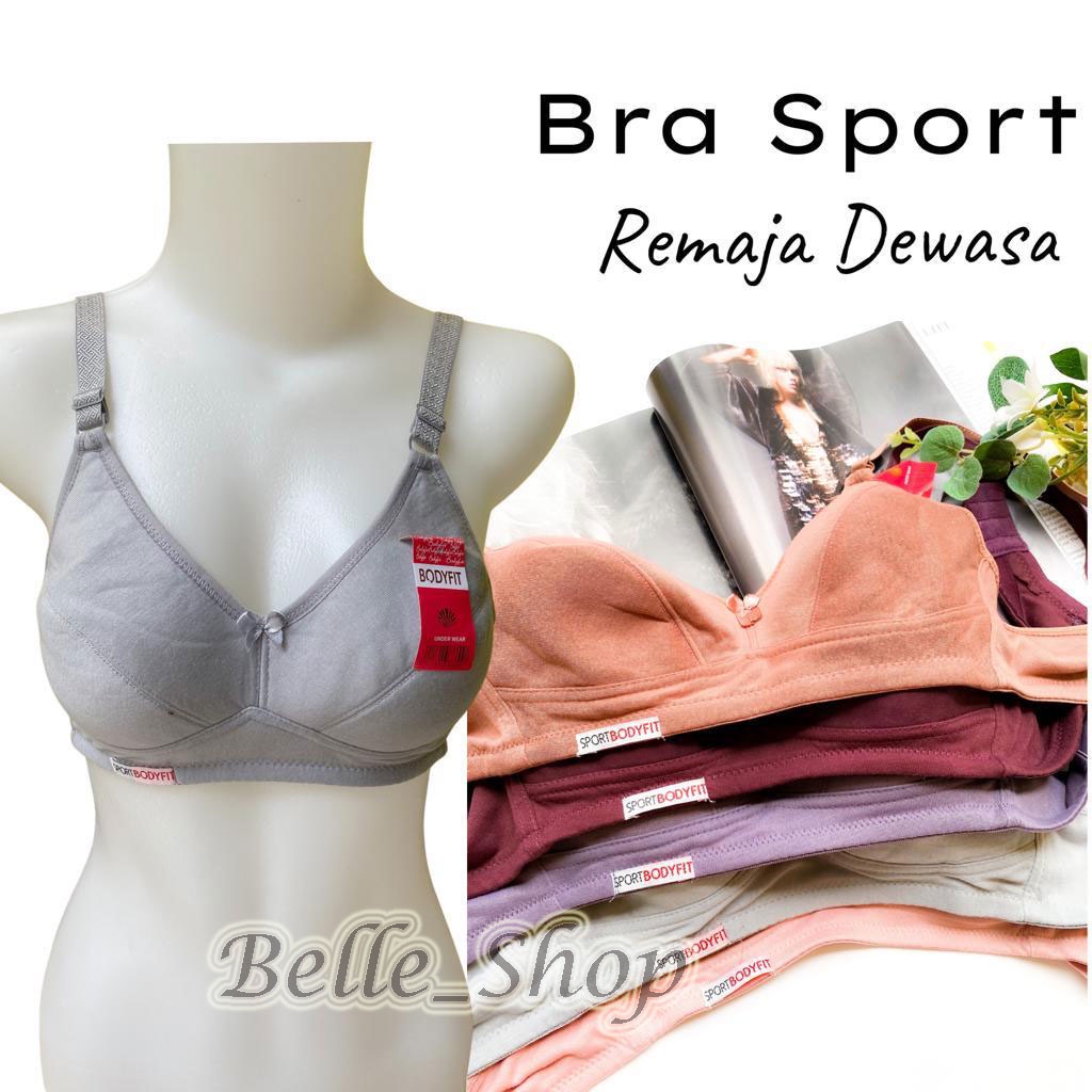 BELLE-Sport Bra Wanita Dewasa Bra Sport Bodyfit Tanpa Kawat