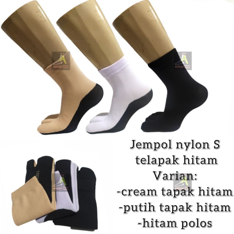 Kaos kaki jempol pendek polos wanita nylon computerized-S