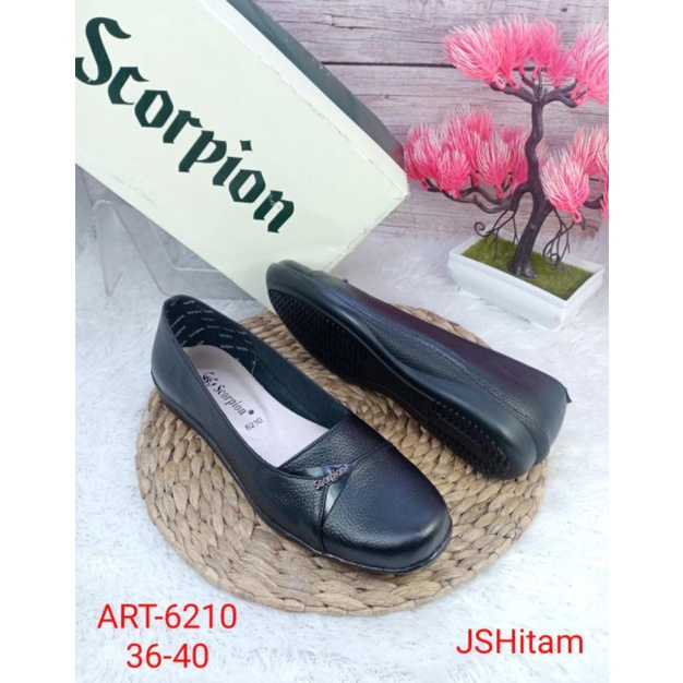SEPATU KULIT ASLI WANITA KERJA FORMAL SCORPION 6210