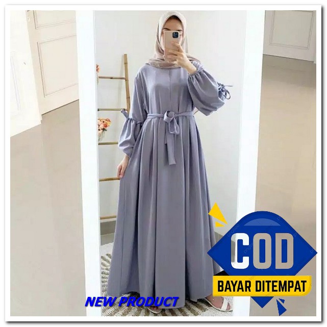 Baju Gamis Syari Wanita Fashion Muslim Murah Long Dress Jubah Cewek Pakaian Wanita Terbaru 2022 ( Te