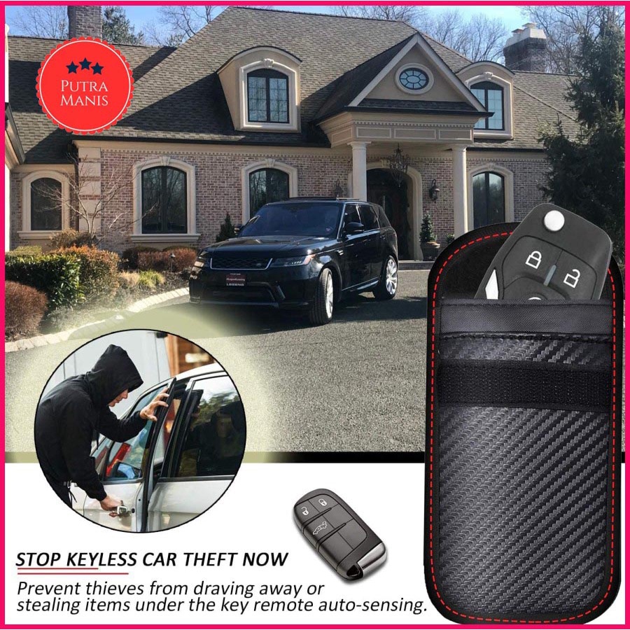 Kantong Pemblokir Sinyal Kunci Mobil keyless Dompet Kartu STNK Emoney Kunci Mobil Motor remote hp re