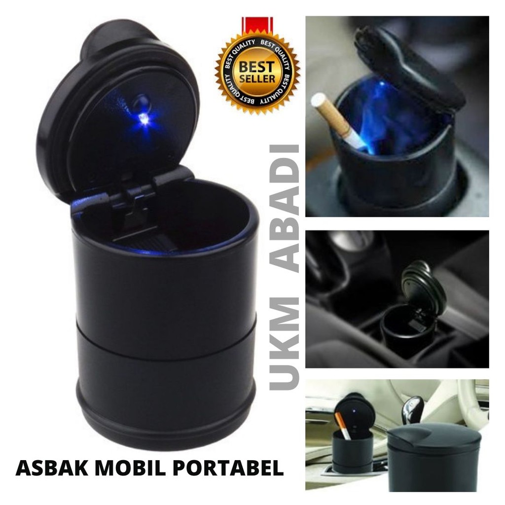 Asbak Portabel Mini Mobil Rumah Kantor With LED Car Ashtray 113144