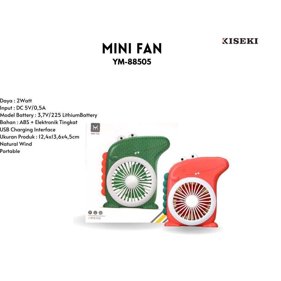 Big Sale Kiseki Mini Fan Ym-88505/Ym-88506 Kipas Angin Mini Model Karakter Rechargeable