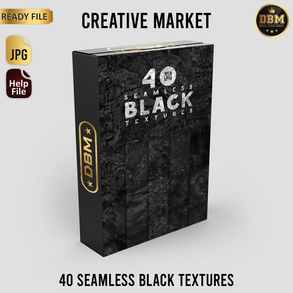 40 Seamless Black Textures - Photoshop