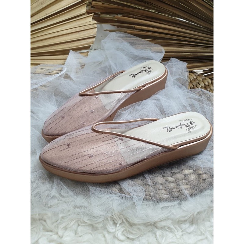 wedges winely wanita rosegold 3cm wedges