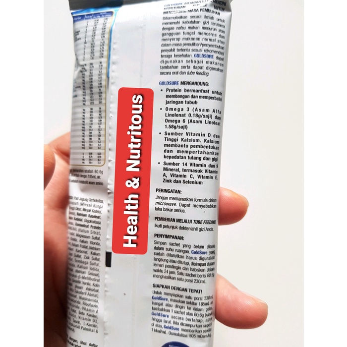 

b2011bb Terbaru! Susu Goldsure Sachet Ensure Sachet Vanila Susu Tinggi Protein Xa201As