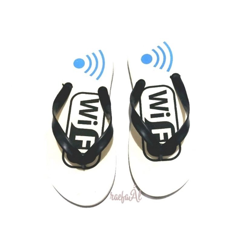 SANDAL JEPIT PRIA MOTIF WIFI CASUAL