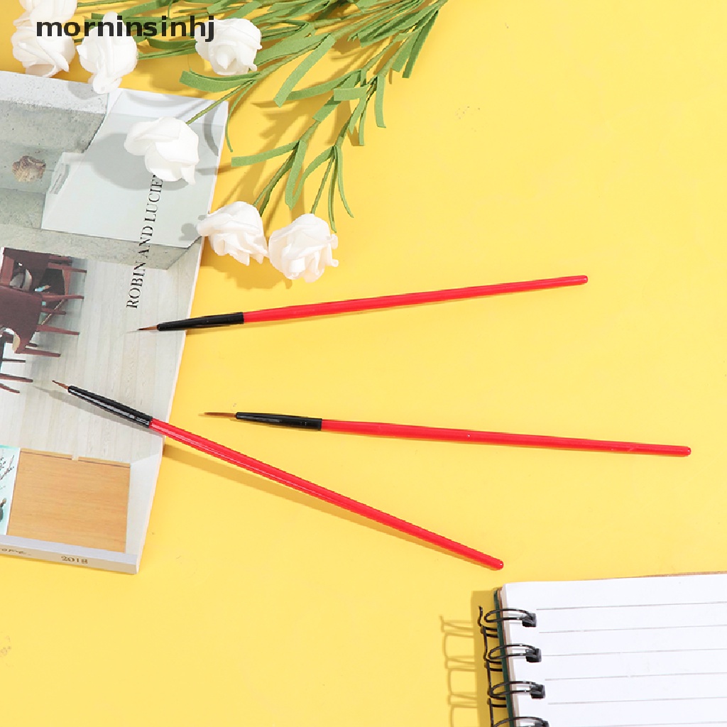 Mornin 3pcs / Set Pen Gambar Kutek Uv Gel Untuk Nail Art