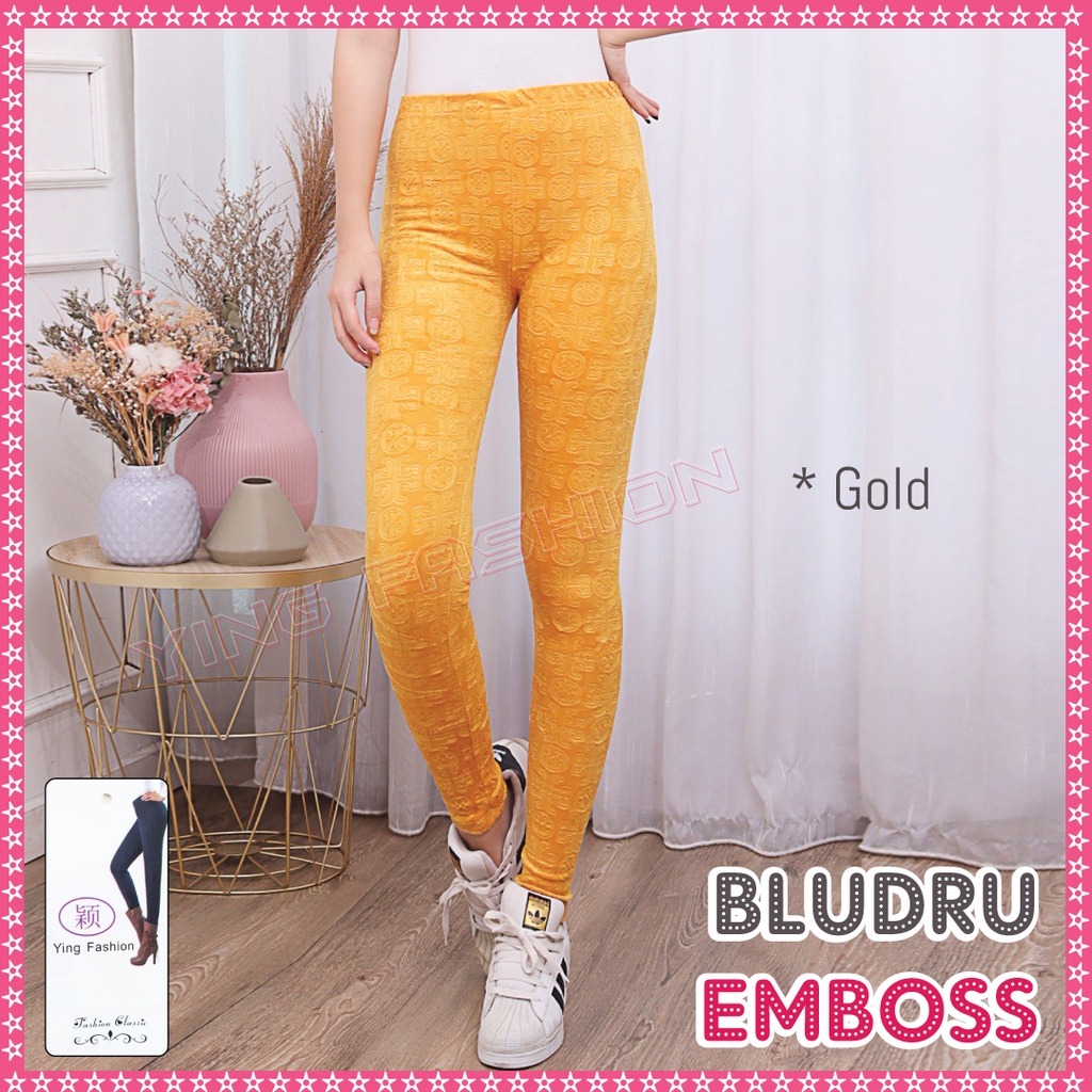 Legging Embos TB / legging bludru Emboss Wanita / Legging Wanita / legging bludru velvet wanita