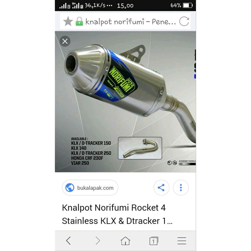 knalpot norifumi tipe rocket 4 stainless crf 150 L bukan ktm 250 bukan yz 85 yz 125 Diskon