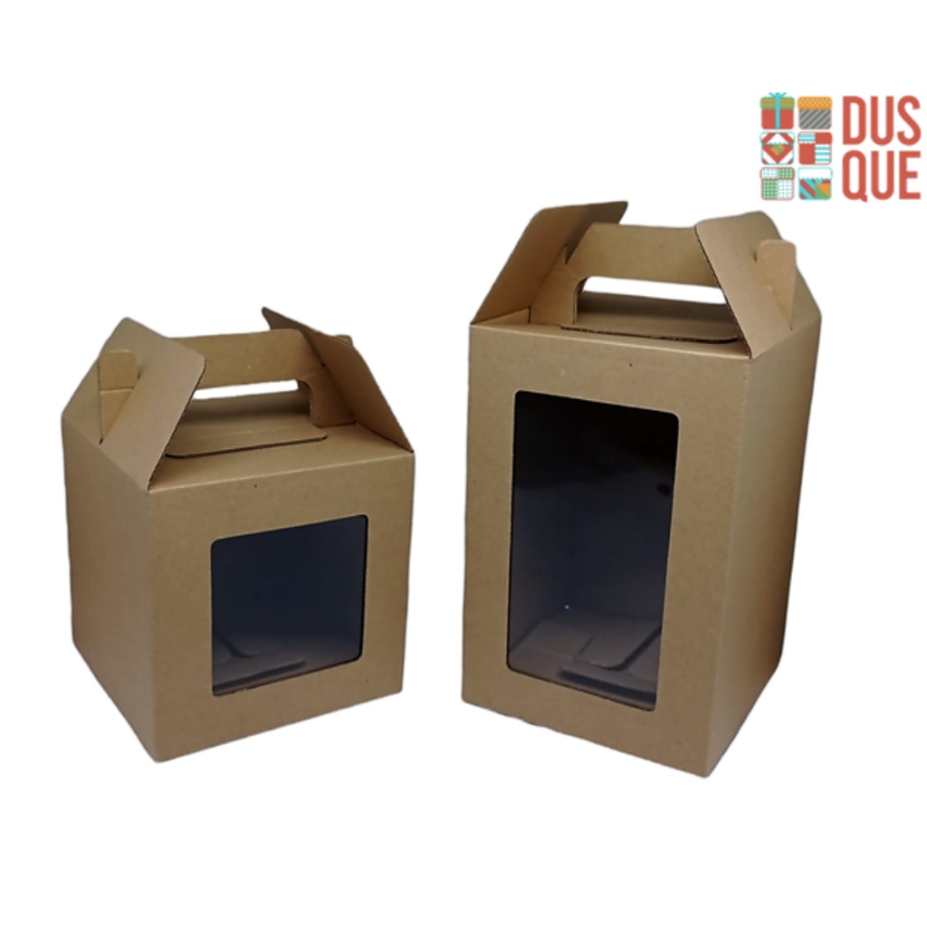 (10PCS) GABLE BOX KACA / DUS TENTENG ISI 2/3 TOPLES UKURAN 500GRAM / GABLE BOX / DUS TOPLES 500GRM