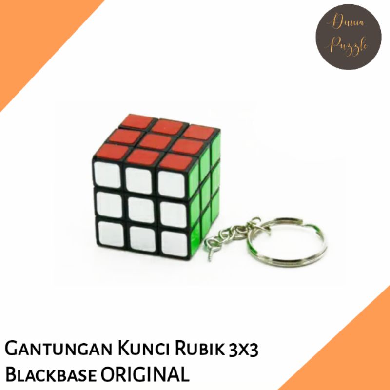 Rubik 3x3 Gantungan Kunci Rubik 3x3 Blackbase ORIGINAL