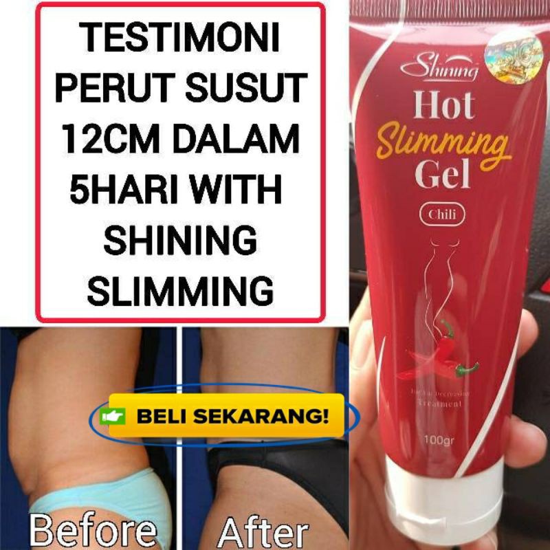 SHINING HOT SLIMMING GEL BPOM ORIGINAL PELANGSING PEMBAKAR LEMAK