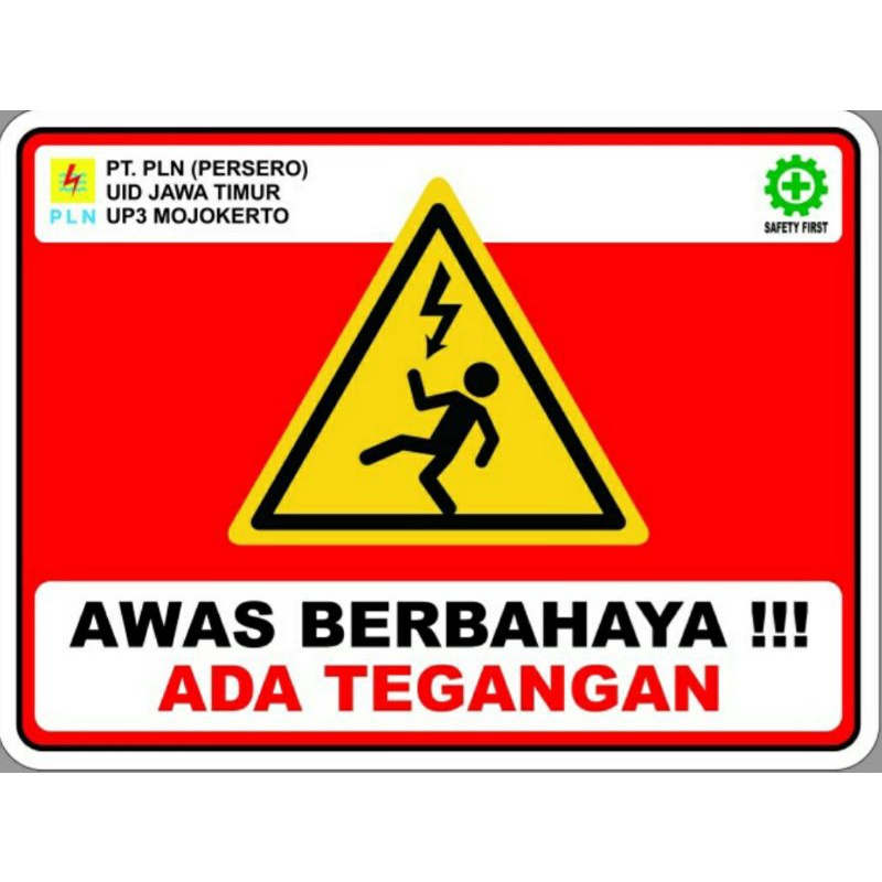 

STIKER VINYL BAHAYA LISTRIK PLN 30x43cm