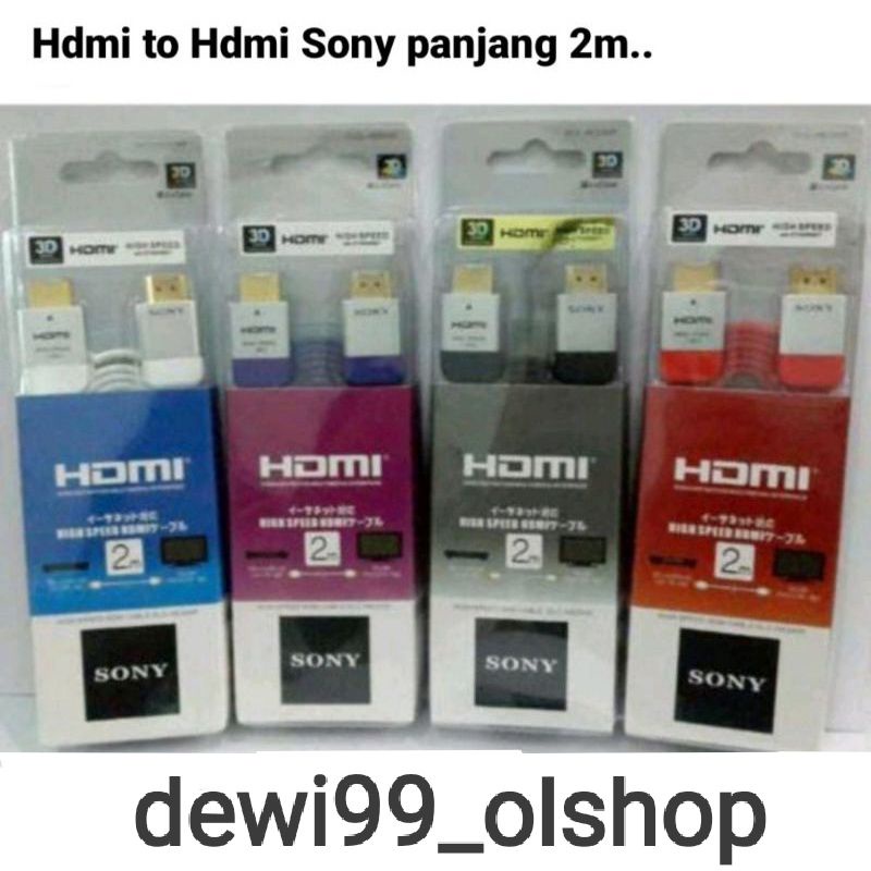 Kabel HDMI TO HDMI SONI Panjang 2m kualitas terbaik