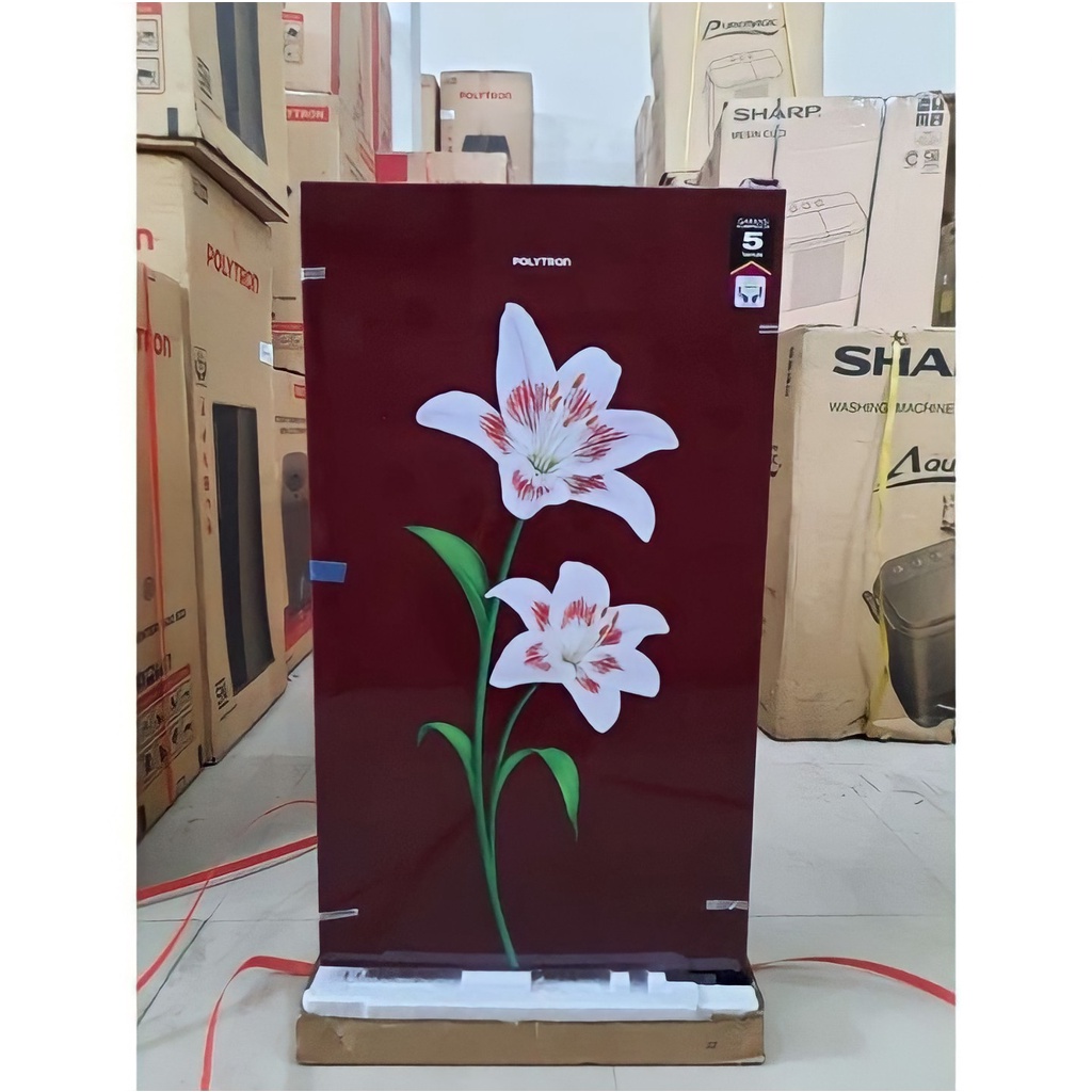 Polytron Kulkas 1 Pintu 180Liter PRB-187 LB/R Flower Design PRB 187