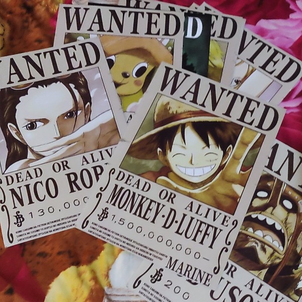 Poster Bounty Wanted One Piece Satu Set Isi 10-3