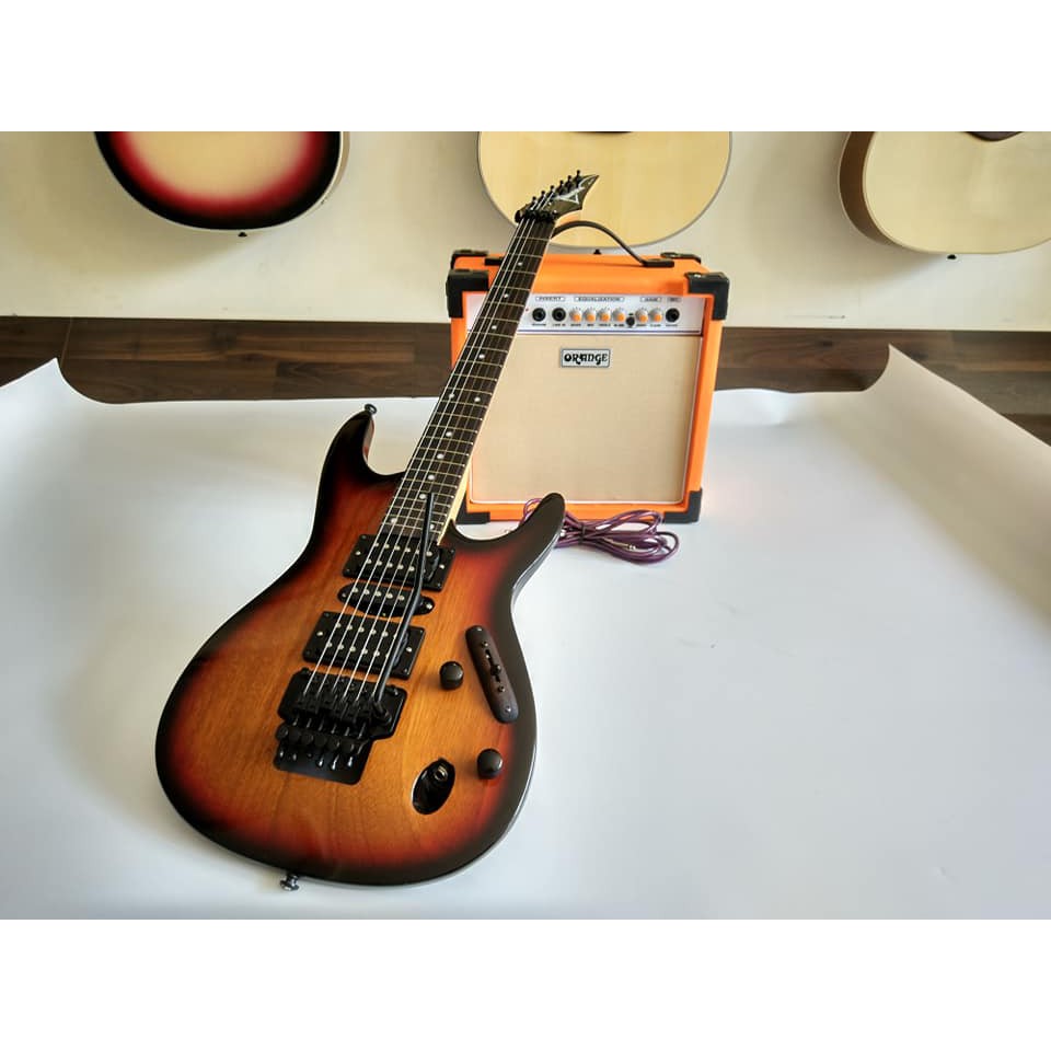 Paket Gitar Listrik Ibanez S Series Sunburs dan Amply Orange Murah