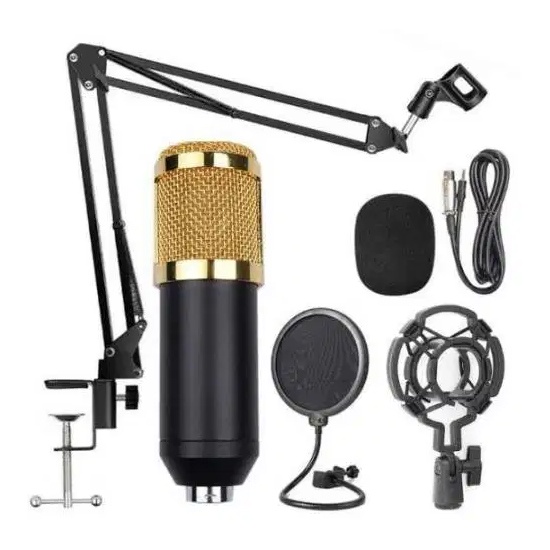 Paket Komplit BM800 Condenser Microphone Kits Microphone Karaoke Smule