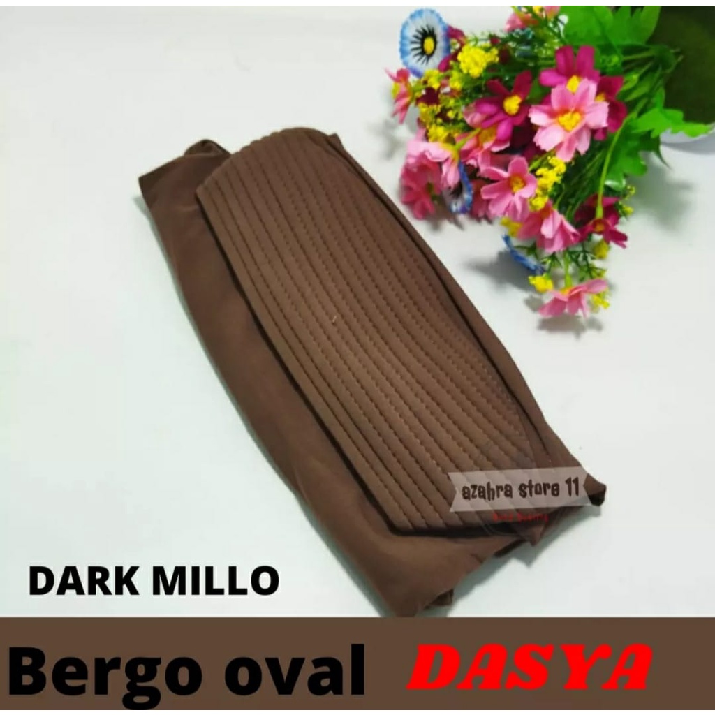 Hijab Bergo Pet Oval Bahan Jersey premium Nutup Dada Bergo Harian Jersey Ped Polos Jilbab Jersey Polos size L