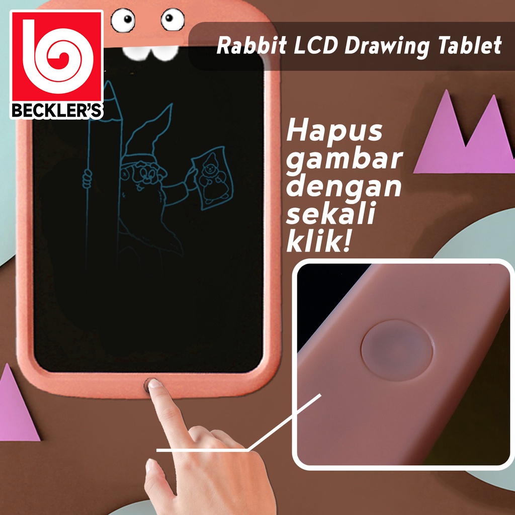 LCD Writing Tablet Drawing Rabbit 8.5 inch / Papan Tulis Tablet Edukasi Karakter Mainan 4 Warna