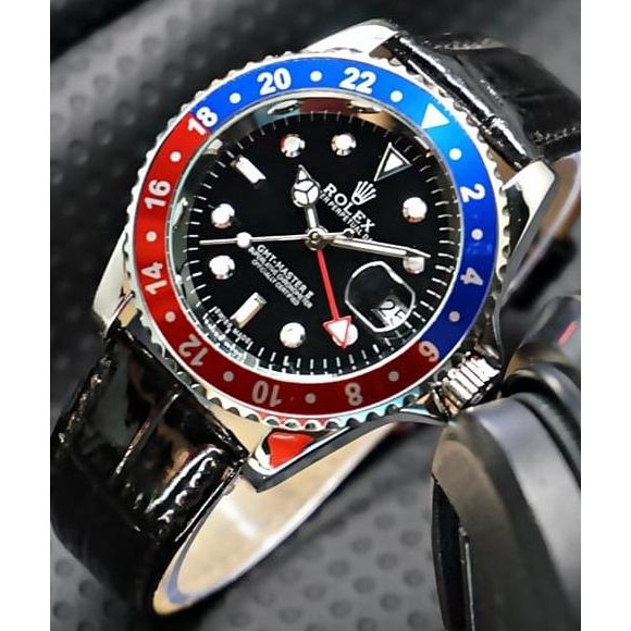 Jam Tangan Pria / Cowok Rolex Submarine Rolex GMT Kulit Automatic Awet