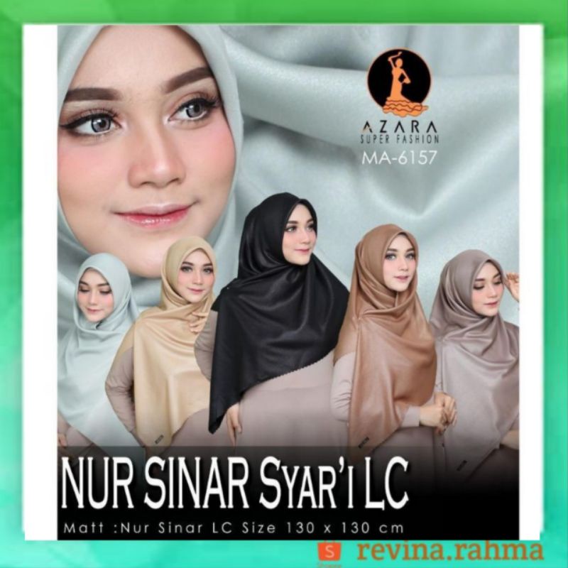 Hijab Segiempat Azara Sinar Syar'i, Hijab Syari, Jilbab Syar'i, jilbab segi empat jumbo, Hijab pesta