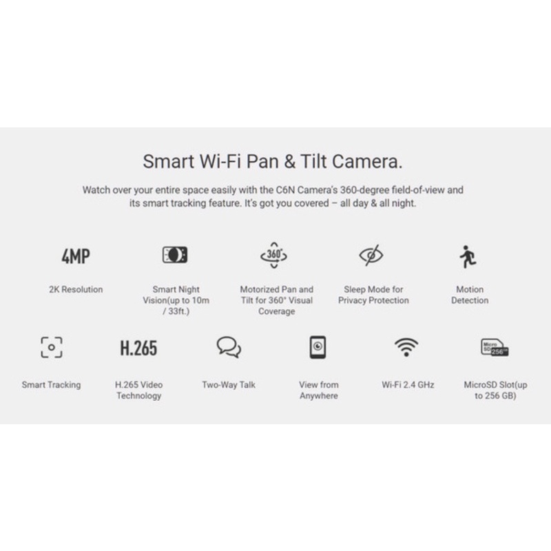 Camera EZVIZ C6N Smart Wifi pantilt resolusi 4MP