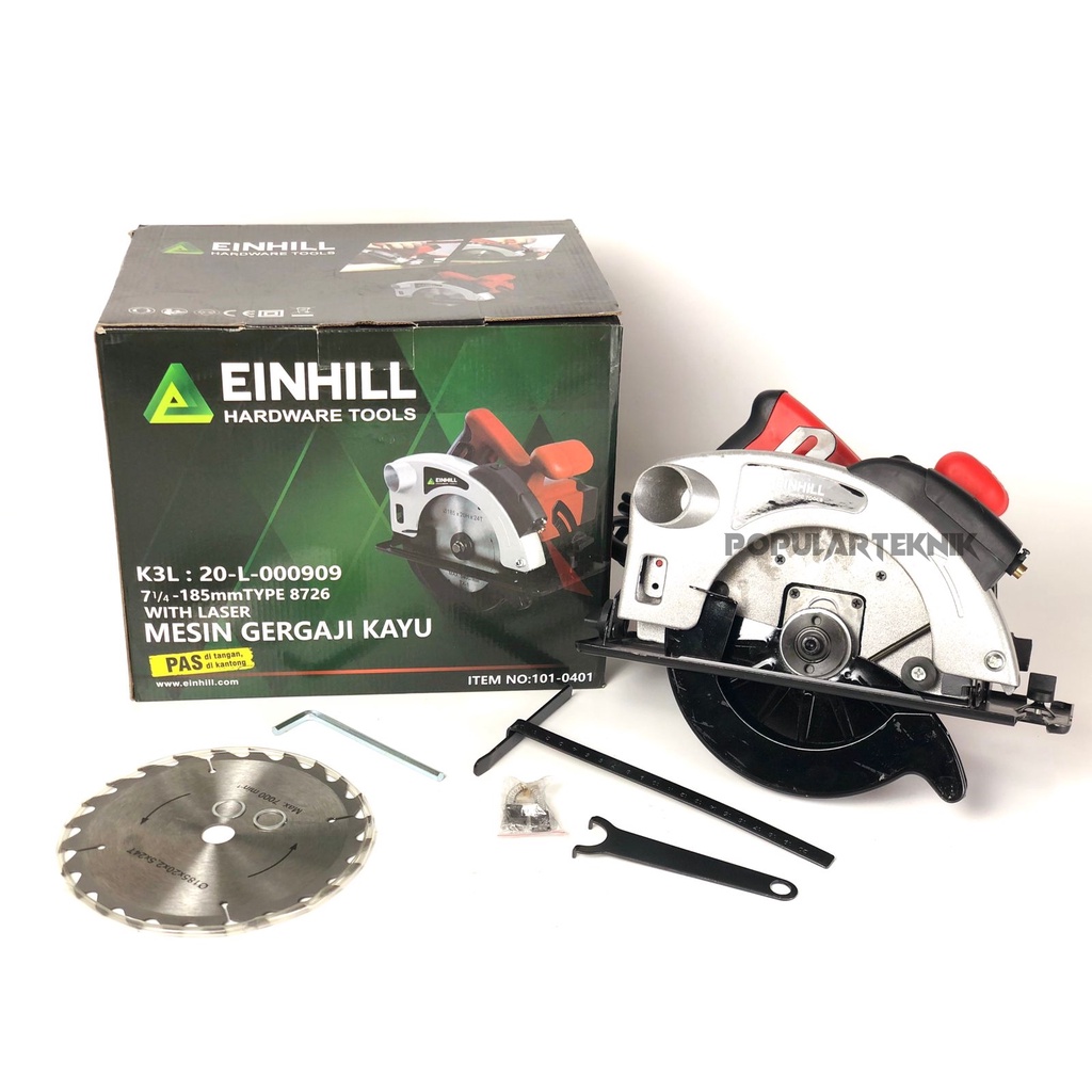 Gergaji Kayu Circular Saw 7 inch EINHILL 8726 Laser