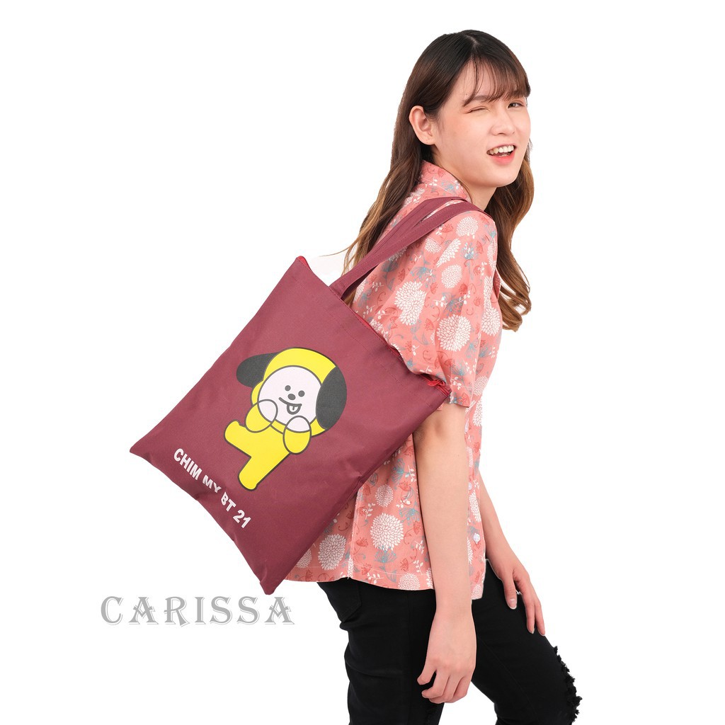 BSP T BTS Tas Tote Kanvas BT21 Wanita Shopee Indonesia BSP T BTS Tas Tote Kanvas BT21 Wanita Shopee Indonesia