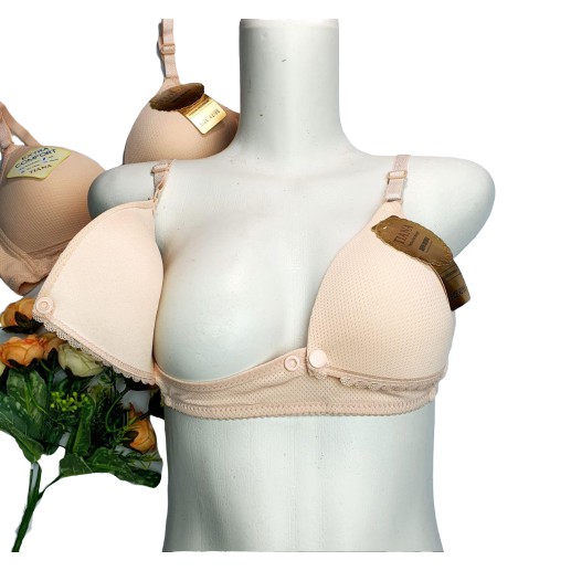 BH Bra Wanita Menyusui Kancing Depan Tanpa Kawat  Dan Busa Tipis Original Tiana