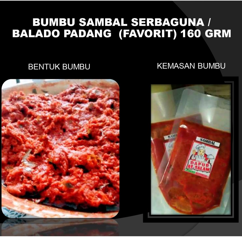 Bumbu Balado Pedas Bumbu Instan Bumbu Masak Bumbu Pedas Bumbu Padang Sambal 160 Grm Cod Shopee Indonesia