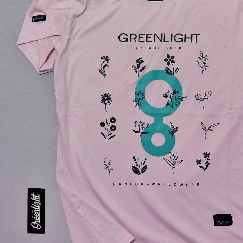 Kaos Greenlight Cewek Ringer Basic Baju Atasan Wanita Lengan Pendek Motif Baru