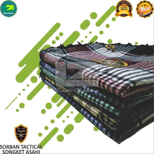 SORBAN SEMAGH MOTIF SONGKET ASAHI BERKUALITAS