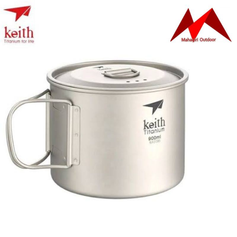 Keith titanium Ti3209 900ml mug with folding gelas 900 ml ultralight