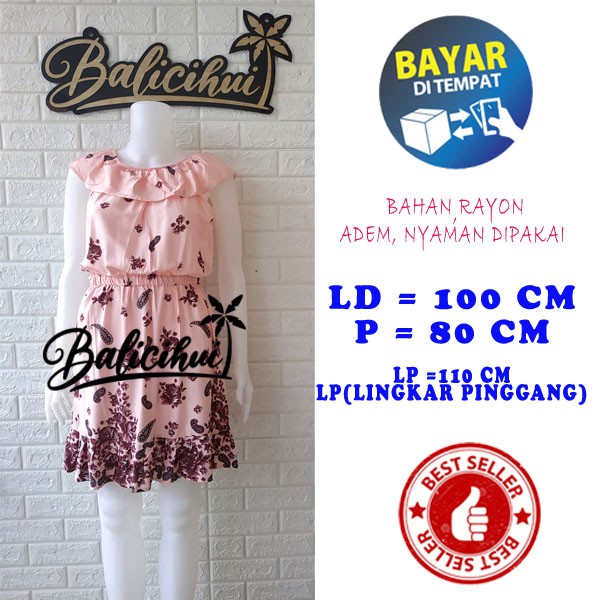 Balicihui Dress Dinda Dress Casual Dress Wanita Remaja Dress Santai