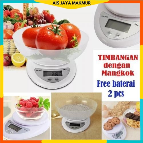timbangan digital dapur mangkok / timbangan dapur plus mangkok