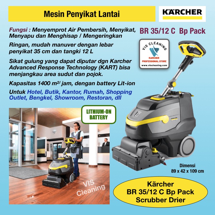 Scrubber Drier Karcher BR 35/12 C Bp Pack ( Mesin Penyikat Lantai )