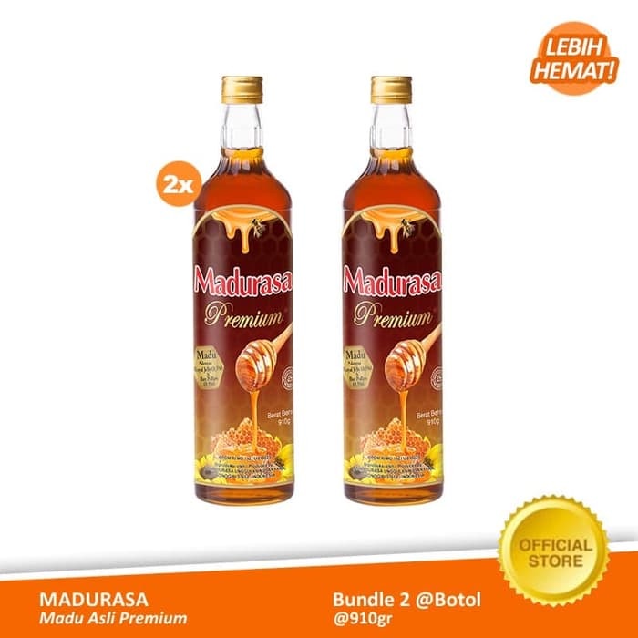 

madu- madurasa madu asli premium botol 910 gr (2 botol) -madu.