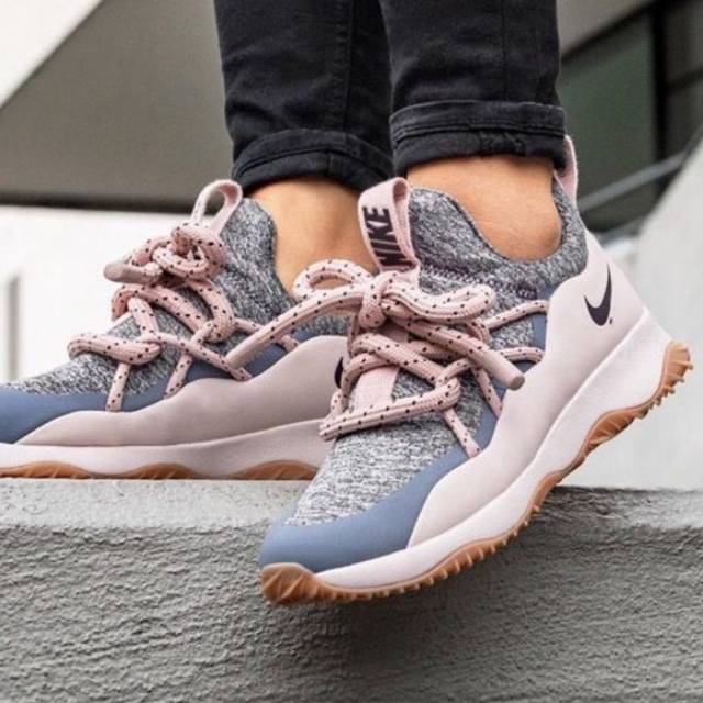 TERMURAH SEPATU NIKE CITY LOOP GREY PINK PREMIUM ORIGINAL SPORT RUNNING ZUMBA AEROBIC JOGING
