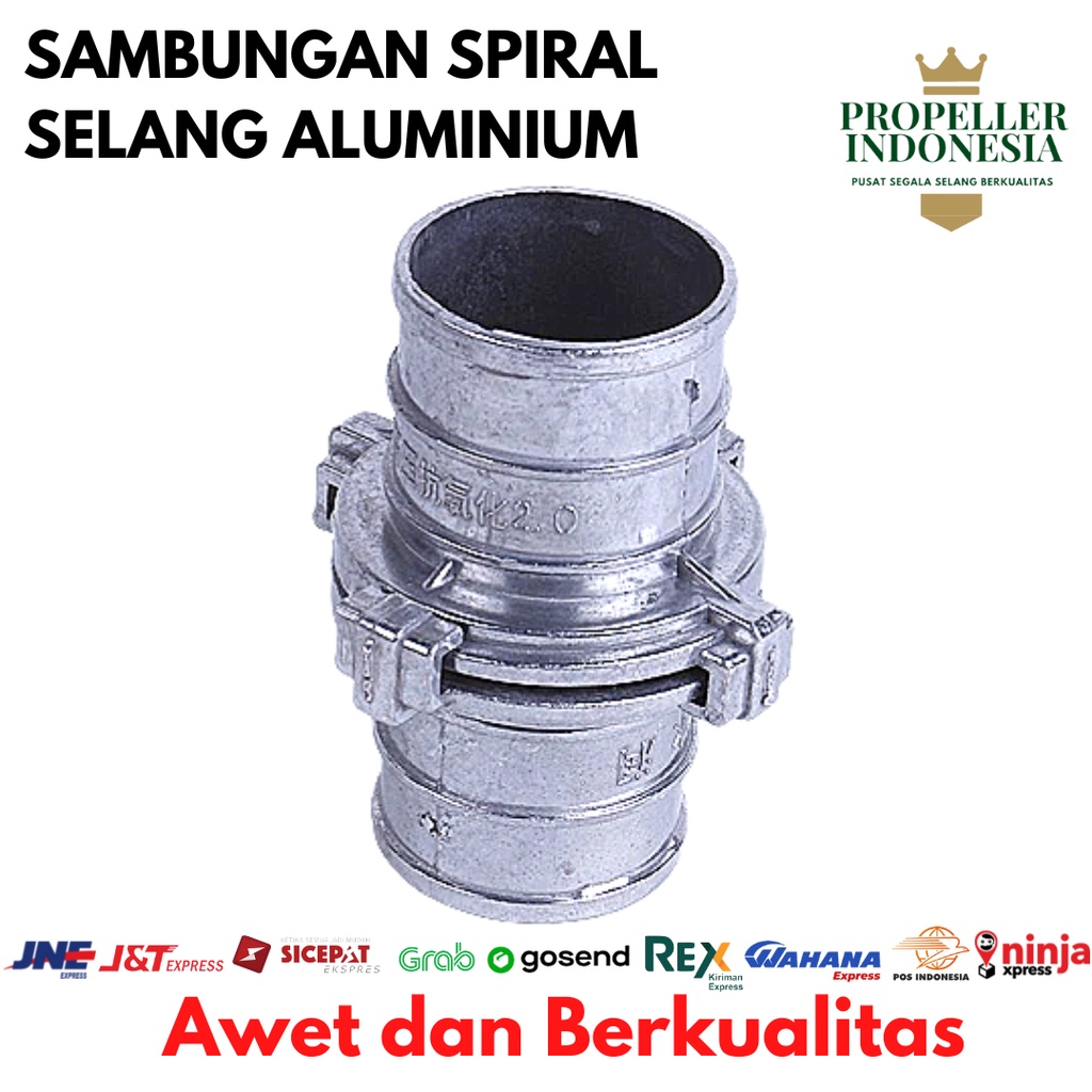 Sambungan Spiral Aluminium Selang Drip Selang Irigasi 2 - 4 Inch